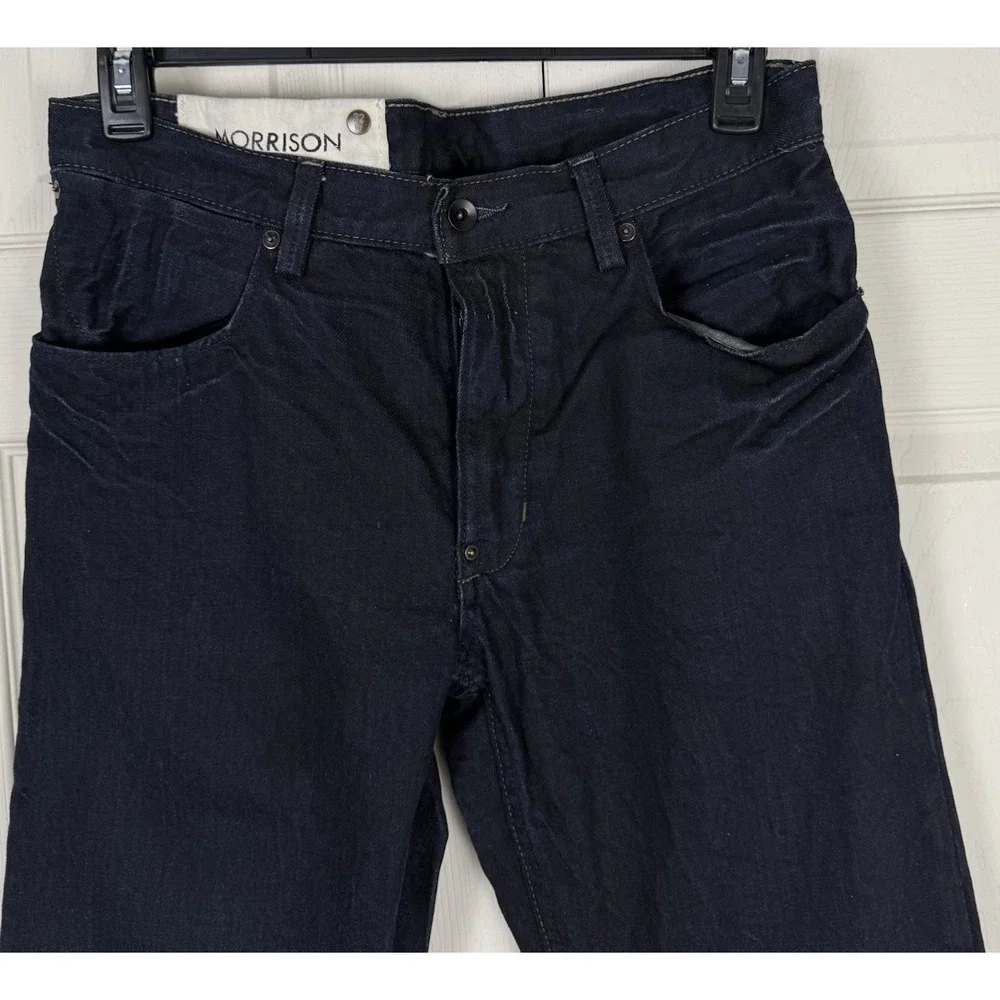 Gap Morrison Jeans Mens 32x32 Blue Denim Button Fly Dark Wash Pigment‎ Dip